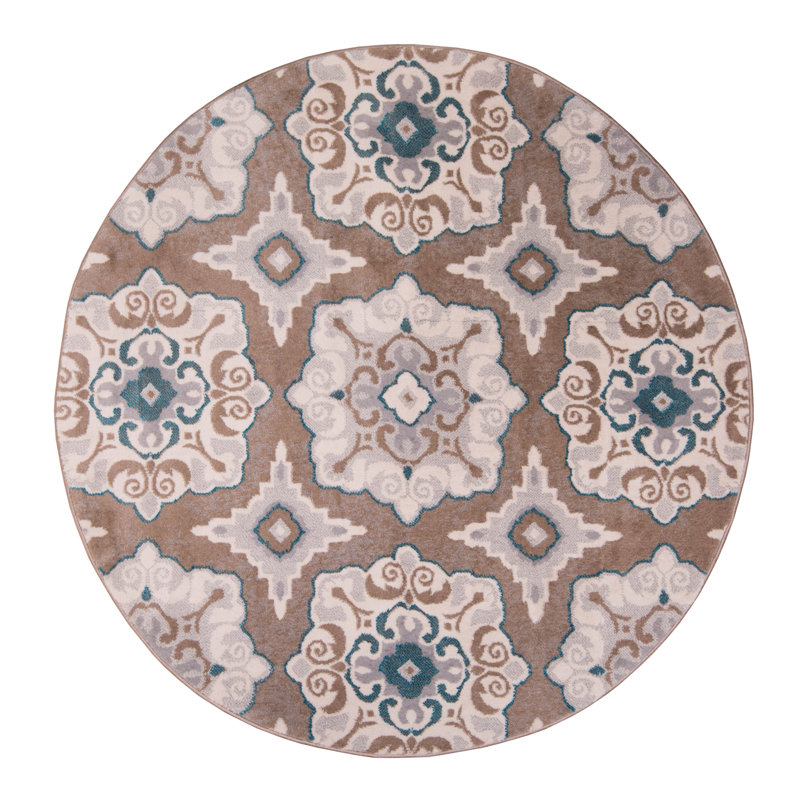 Natural Cerulean Blue/Taupe Area Rug & Reviews Joss & Main